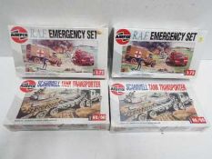 Four x AIRFIX - WWII Military Vehicle Model sets - 1:76 Scale - From SerIes 2 and 3.