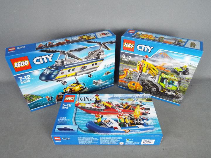 LEGO - Three boxed Lego City sets.