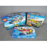LEGO - Three boxed Lego City sets.