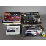 Revell, Aoshima, ARII - Four boxed plastic model kits in various scales.