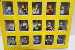 LEGO - A Lego #852820 Minifigures Collector's Box containing 15 'The Simpsons' Minifigures,