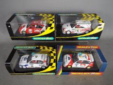 Scalextric - 4 x Toyota Corolla WRC slot cars # C2312, # C2184, C2178,