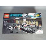 LEGO - A boxed Lego Speed Champions set #75911 'McLaren Mercedes Pit Stop'.
