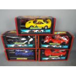 Scalextric - 5 x Ferrari F40 models in various colours and liveries including Maxell Tapes.