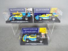 Slotwings - 3 x March Grand Prix slot cars, March 761 Lella Lombardi # WO45-04,