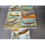 Matchbox - Seven boxed 1:72 scale plastic model aircraft kits by Matchbox.