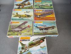 Matchbox - Seven boxed 1:72 scale plastic model aircraft kits by Matchbox.