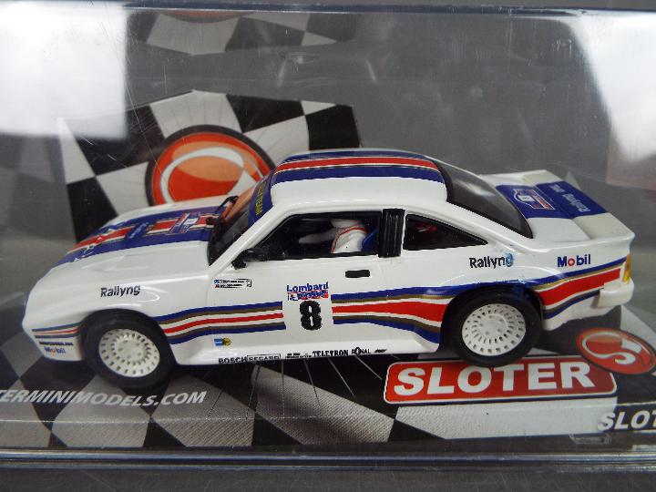 Sloter - 3 x Opel Manta 400 slot cars, # 430103 in Rothmans livery, # 9505 in Opel Team livery, - Image 3 of 4