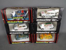 Scalextric - 6 x Metro slot cars from the 1980s in various liveries including McCain Oven Chips and