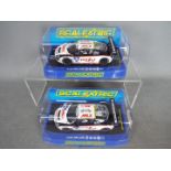 Scalextric - 2 x Audi R8 LMS limited edition slot cars,