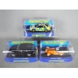 Scalextric - Subaru,Caterham,Range Rover slot cars.