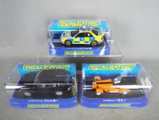 Scalextric - Subaru,Caterham,Range Rover slot cars.