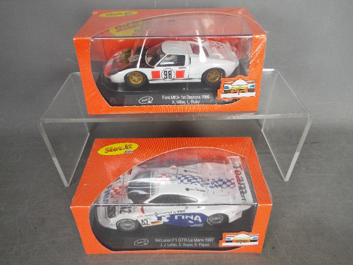 Slot.it - McLaren F1 GTR-Le Mans slot car # CA10f, Ford MkII 1966 Daytona slot car # CA20b.