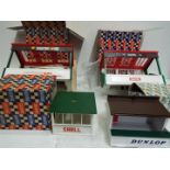 Scalextric - Collection of boxed vintage track side buildings including 2 x # A209 Grandstands,