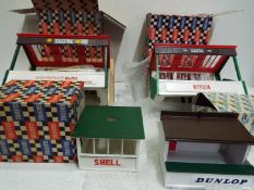 Scalextric - Collection of boxed vintage track side buildings including 2 x # A209 Grandstands,