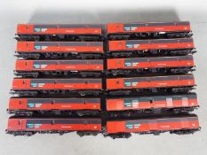 Lima, Bachmann - A rake of 12 unboxed OO gauge Royal Mail Express Systems van.