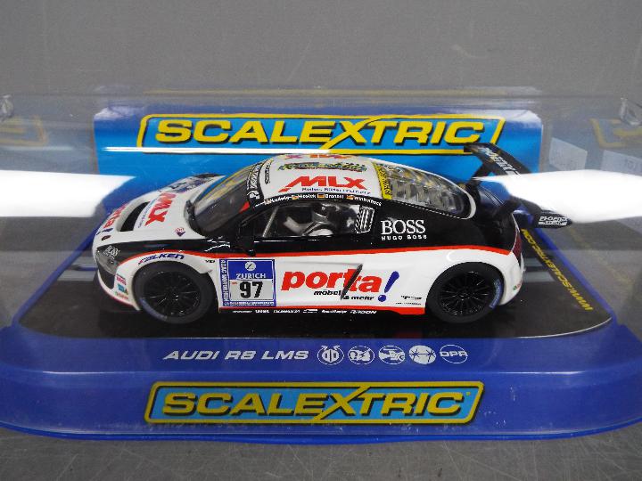 Scalextric - 2 x Audi R8 LMS limited edition slot cars, - Image 2 of 5