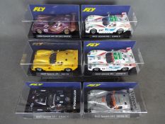 Fly - 6 x Panoz Esperante GTR 1 Le Mans slot cars in various liveries including purple test car and