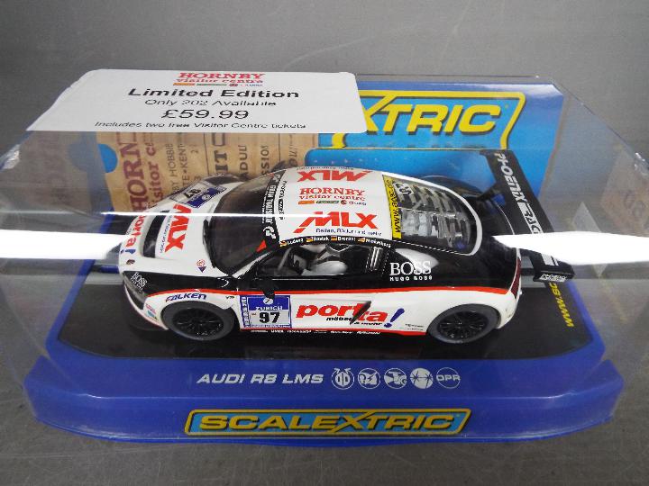 Scalextric - 3 x Audi R8 LMS limited edition slot cars, - Image 2 of 6