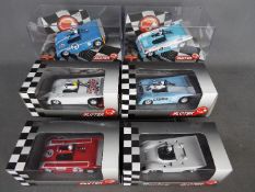 Sloter - 5 x Lola T290 slot cars and a Ferrari 312 PB, lot includes # 400202 in Barclay's livery,