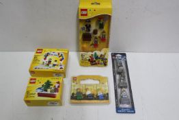 LEGO - Five boxed Lego Minifigures / magnet sets.
