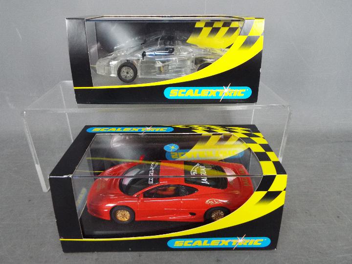 Scalextric - 2 x Jaguar XJ220 models including # C2330 red Hamleys car and a clear bodied Barry