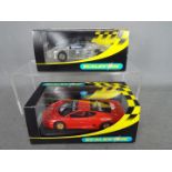 Scalextric - 2 x Jaguar XJ220 models including # C2330 red Hamleys car and a clear bodied Barry