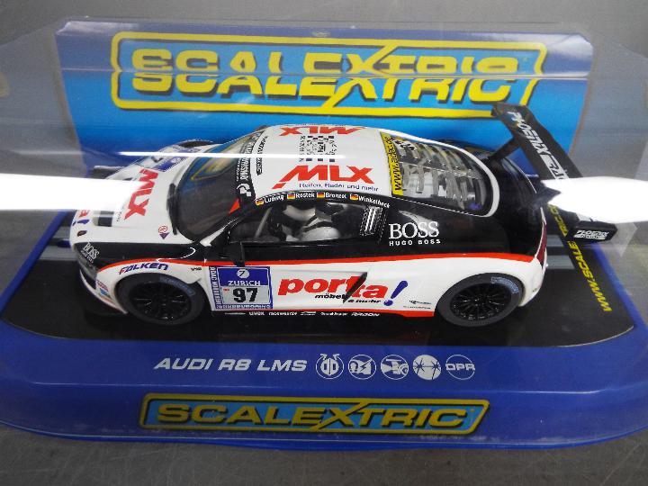 Scalextric - 3 x Audi R8 LMS limited edition slot cars, - Image 3 of 6