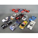 Scalextric - 12 x unboxed slot cars including Sierra Cosworth, Ferrari F40, Porsche Carrera RS.