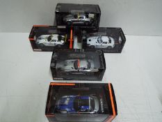 Scaleauto - 5 x Mercedes SLS AMG GT3 slot cars including # SC-6025 Top Drivers 2012 edition,