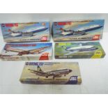 Airfix - Five boxed 1:144 scale plastic model aircraft kits by Airfix.