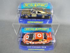 Scalextric - Dodge Charger, Holden VE Commodore slot cars.
