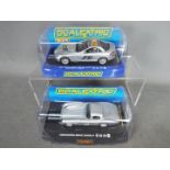 Scalextric - 2 x Mercedes slot cars, # C2756 SLR McLaren F1 Safety Car, # 2914 300 SLR Coupe.