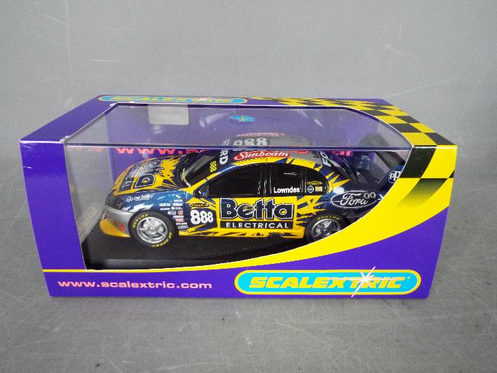 Scalextric - 3 x Ford BA Falcon race cars. - Image 2 of 4