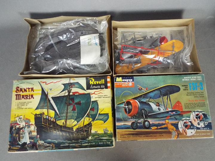 Airfix, Revell, Monogram, Comet Miniatures - Four boxed plastic model kits in a variety of scales. - Image 2 of 3