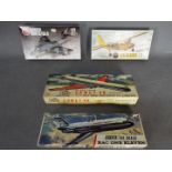 Airfix - Four boxed plastic model aircraft kits in 1:72 and 1:1444 scales.