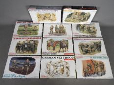 Dragon - A collection of 11 boxed 1:35 scale plastic military model figure kits. .