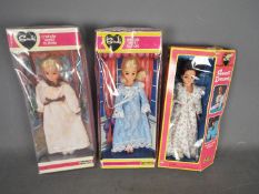 3 x boxed vintage Pedigree Sindy Sweet Dreams dolls with sleeping eyes.