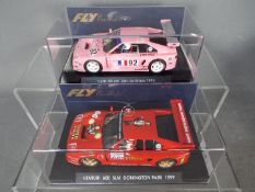 Fly - 2 x Venturi 600 SLM racing cars, # A19 1993 Le Mans car in pink,