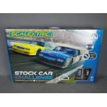 Scalextric - Stock Car Challenge set with 2 x Chevrolet Monte Carlo slot cars. # C1383.