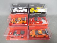 Flyslot - 6 x Ferrari F40 racing models in various liveries.