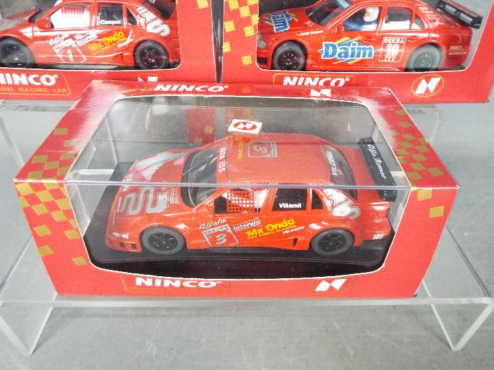 Ninco - 3 x race cars, 2 x Alfa Romeo 155 V6 Ti and 1 x Mercedes C Class in Daim Bar livery. - Image 2 of 4