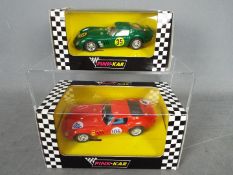 Pink-Kar - 2 x Ferrari 250 GTO slot cars, # CV008 1963 Targa Florio car in red,