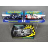 Scalextric - 2 x Chevrolet and 1 x Cadillac slot cars.