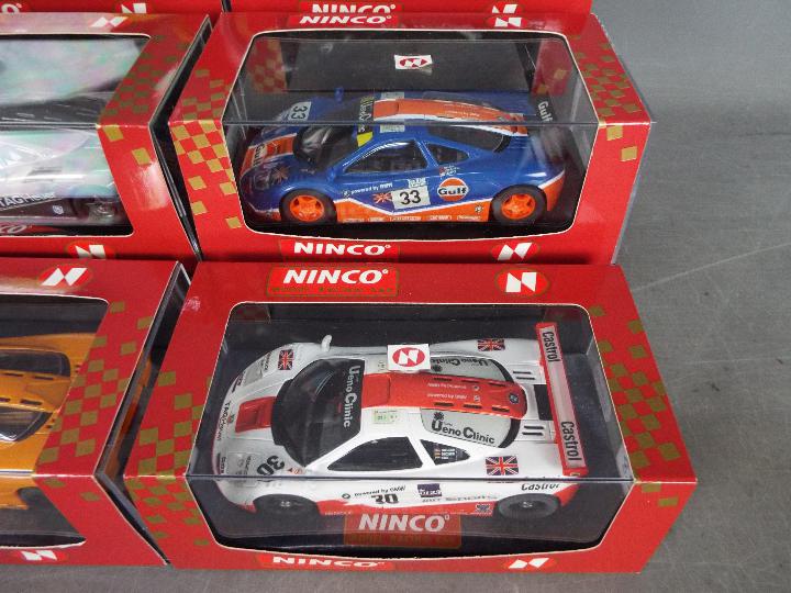 Ninco - 6 x McLaren F1 road and race cars in various liveries including # 50140 Gulf, - Image 3 of 5