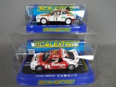 Scalextric - Two boxed Scalextric rally slot cars. Lot contains C3638 Lancia Delta S4 D.