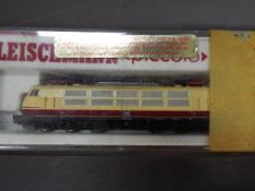 Fleischmann - A boxed Fleischmann #7375 N gauge electric locomotive 103 118-6 in DB cream and