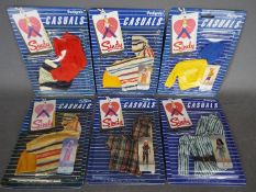 6x mint on card Pedigree Sindy Casuals outfits Lot descriptions reflect the cataloguer's opinion