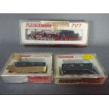 Fleischmann - Three boxed Fleischmann N gauge locomotives.