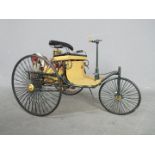 Franklin Mint - An unboxed 1:8 scale 1886 Benz Patent Motorwagen.